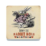 Alice In Wonderland - Rabbit Hole Melamine Coaster Metal Signs