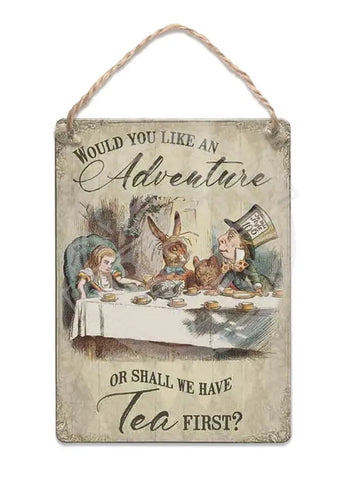 Alice In Wonderland - Shall We Have Tea First Fridge Magnet Metal Signs