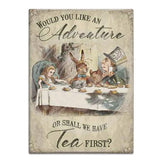 Alice In Wonderland - Shall We Have Tea First Fridge Magnet Metal Signs