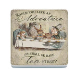 Alice In Wonderland - Shall We Have Tea First Melamine Coaster Metal Signs