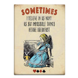 Alice In Wonderland - Sometimes Fridge Magnet Metal Signs