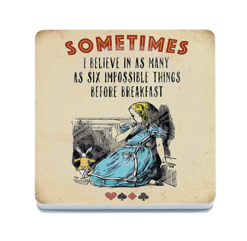 Alice In Wonderland - Sometimes Fridge Magnet Metal Signs