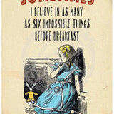 Alice I believe in as many as six impossible things