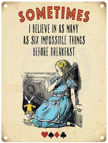 Alice In Wonderland - Sometimes Fridge Magnet Metal Signs