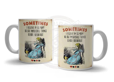 Alice In Wonderland - Sometimes Fridge Magnet Metal Signs