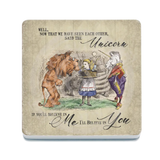 Alice In Wonderland - The Unicorn Melamine Coaster Metal Signs