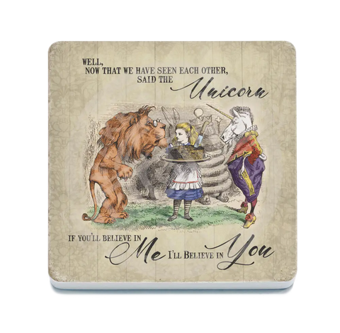 Alice In Wonderland - The Unicorn Fridge Magnet Metal Signs