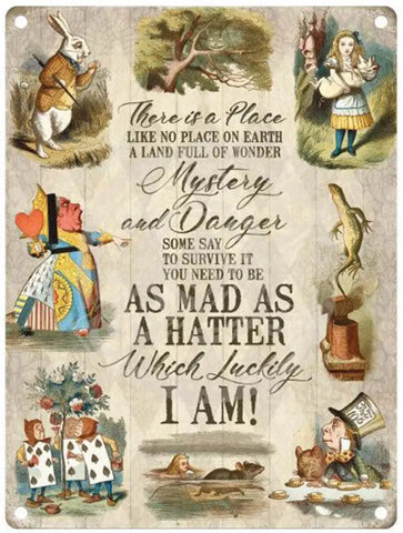 Alice In Wonderland - There Is A Place Fridge Magnet Metal Signs