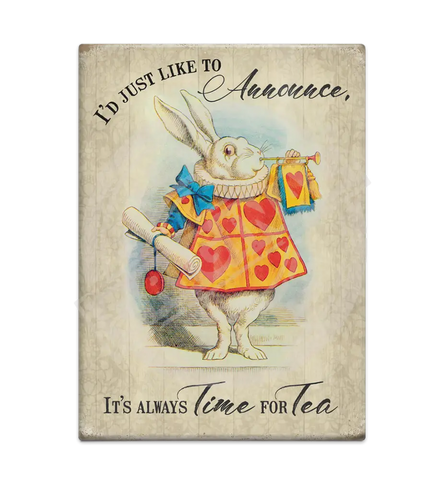 Alice In Wonderland - Time For Tea Fridge Magnet Metal Signs