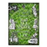 Alice in wonderland Mad as a Hatter fridge magnet