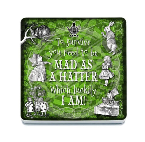 Alice in wonderland Mad as a Hatter fridge magnet