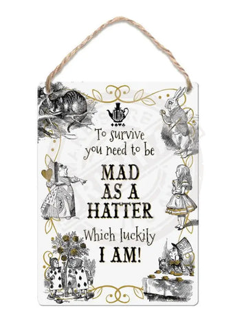 Alice in wonderland Mad as a Hatter fridge magnet