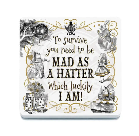 Alice in wonderland Mad as a Hatter fridge magnet