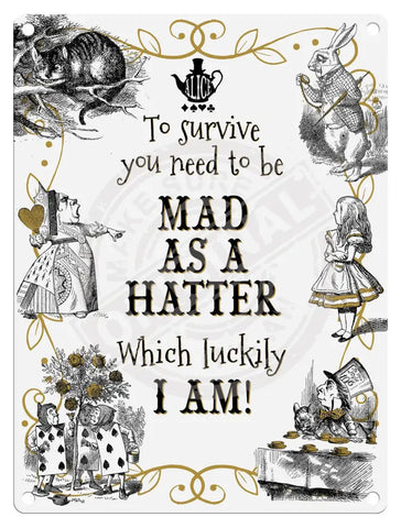 Alice in wonderland Mad as a Hatter fridge magnet