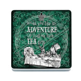 Alice in wonderland Adventure or Tea first melamine coaster