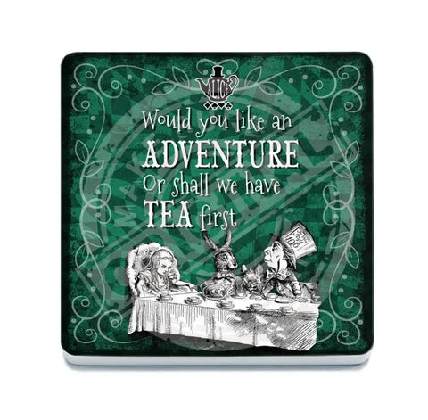 Alice in wonderland Adventure or Tea first fridge magnet