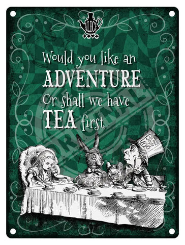 Alice in wonderland Adventure or Tea first fridge magnet