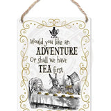 Alice in wonderland Adventure or Tea first metal dangler