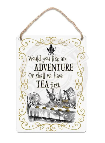 Alice in wonderland Adventure or Tea first fridge magnet