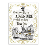 Alice in wonderland Adventure or Tea first fridge magnet