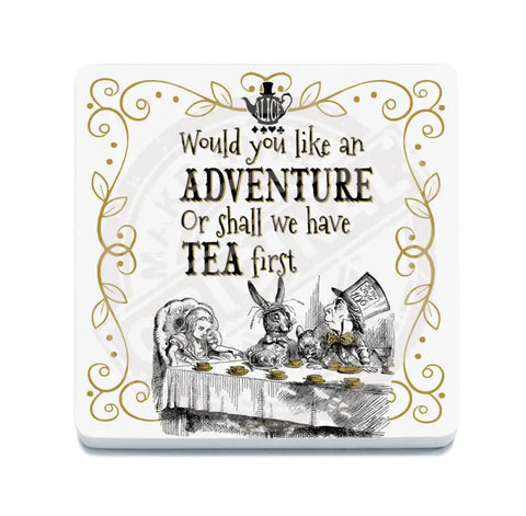 Alice in wonderland Adventure or Tea first fridge magnet