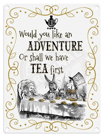 Alice in wonderland Adventure or Tea first fridge magnet