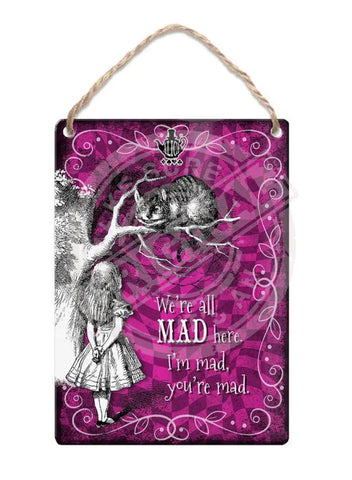 Alice in wonderland We're all mad here fridge magnet