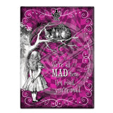 Alice in wonderland We're all mad here fridge magnet