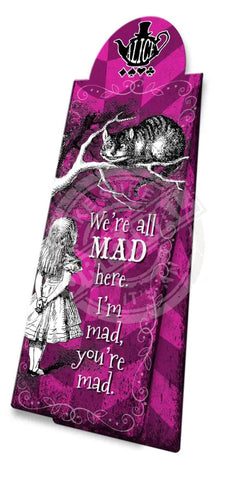 Alice in wonderland We're all mad here fridge magnet