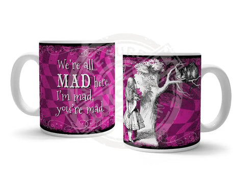 Alice in wonderland We're all mad here fridge magnet