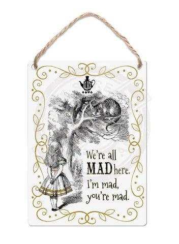 Alice in wonderland We're all mad here fridge magnet