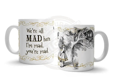 Alice in wonderland We're all mad here fridge magnet