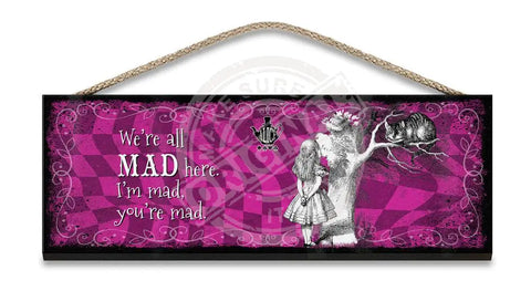 Alice in wonderland We're all mad here fridge magnet