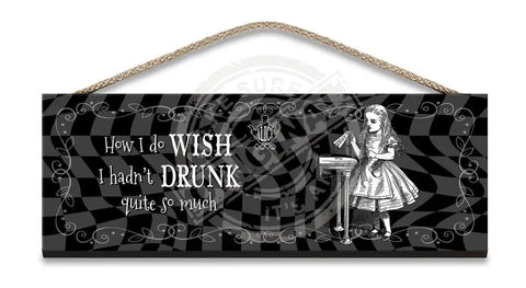 Alice in wonderland drink me metal wall sign 