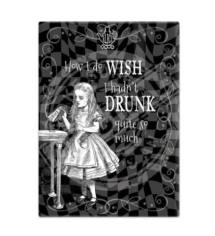 Alice in wonderland drink me metal wall sign 