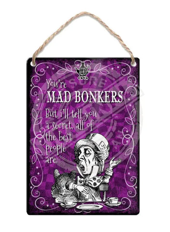 Alice in wonderland You're Mad Bonkers fridge magnet