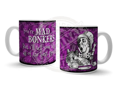 Alice in wonderland You're Mad Bonkers fridge magnet