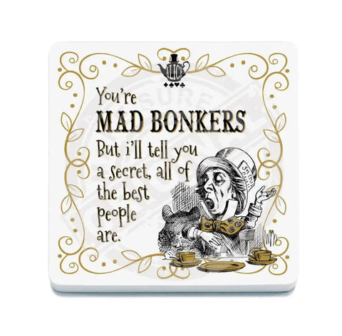 Alice in wonderland You're Mad Bonkers fridge magnet