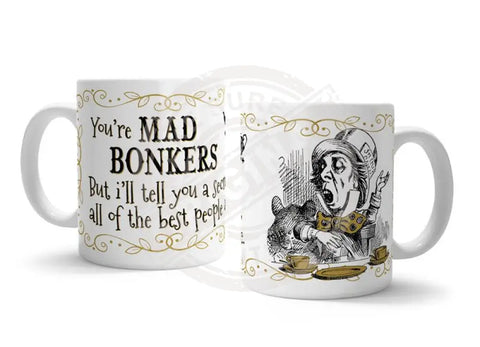 Alice in wonderland You're Mad Bonkers fridge magnet