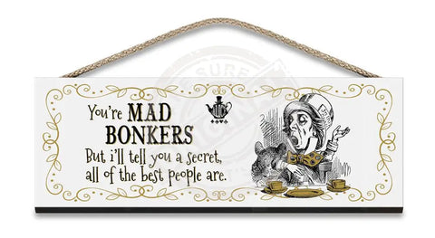 Alice in wonderland You're Mad Bonkers fridge magnet