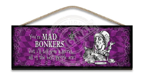 Alice in wonderland You're Mad Bonkers fridge magnet