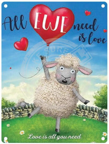 Sheep with Balloon. All ewe need is love.