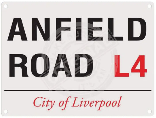 Anfield Road street sign.