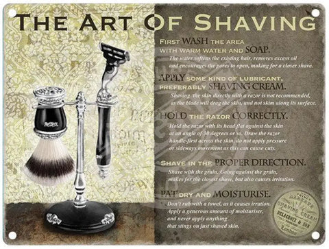 The art of shaving instructions