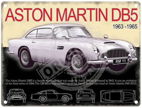 Aston Martin DB5 1963-5 metal sign