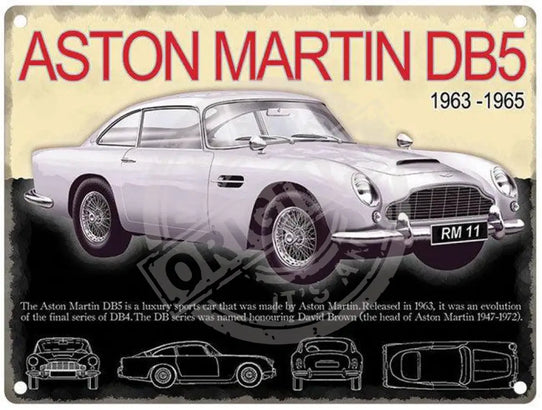 Aston Martin DB5 1963-5 metal sign