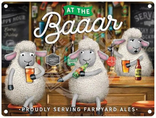 Sheep at the bar farmyard ales