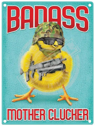 Badass Mother clucker. Chicken with gun