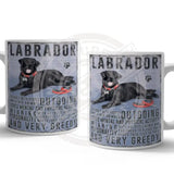 Black Labrador Metal Signs