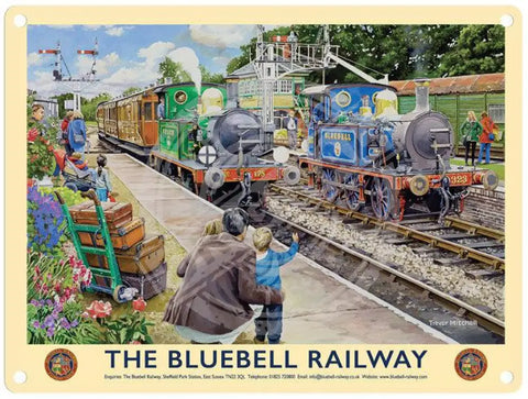 The Bluebell Raikway metal sign by Trevor Mitchell